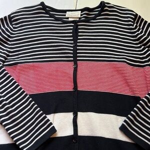 Designers Petite Originals red White Blue Patriotic Sweater July 4th L